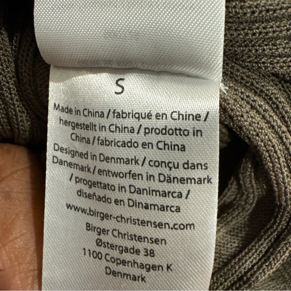 REMAIN Birger Christensen Gere Rib Knit Midi Dress Womens Small Green - Picture 10 of 11